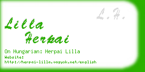 lilla herpai business card
